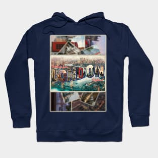 Greetings from London in England vintage style retro souvenir Hoodie